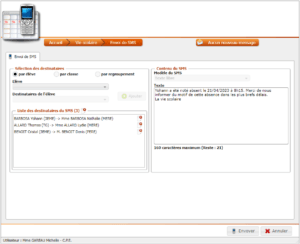 Envoi de SMS