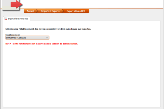 Export des élèves vers Siecle BEE