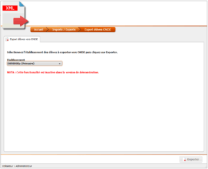 Export des élèves vers ONDE